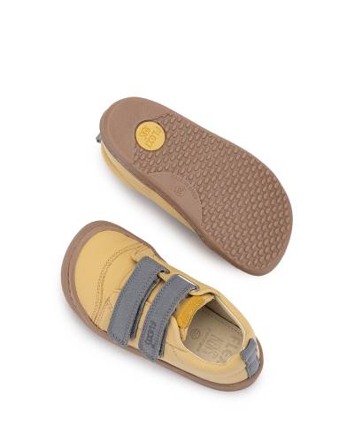 Zapatilla respetuosa de piel mostaza-níquel Flexinens Zapatilla respetuosa de piel mostaza-níquel Flexinens