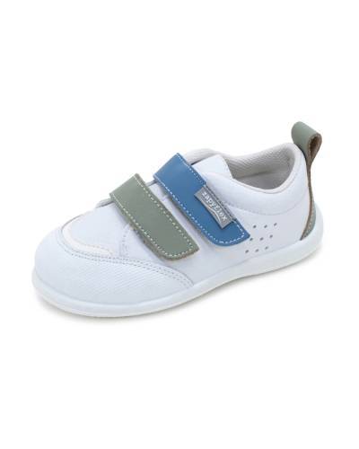 Zapatillas Respetuosas Blanditas Blancas, Verdes y Azules_2