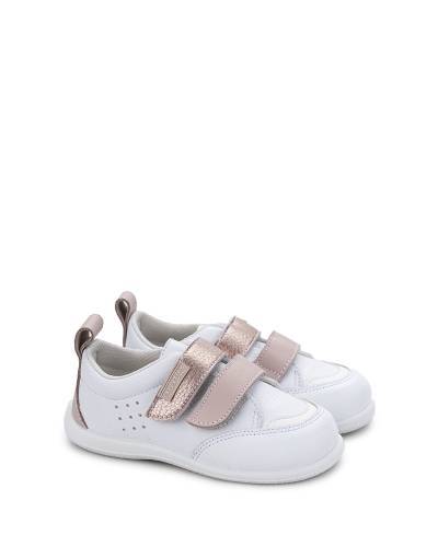 Zapatilla Respetuosa Deportiva Blanca-rosa brilli