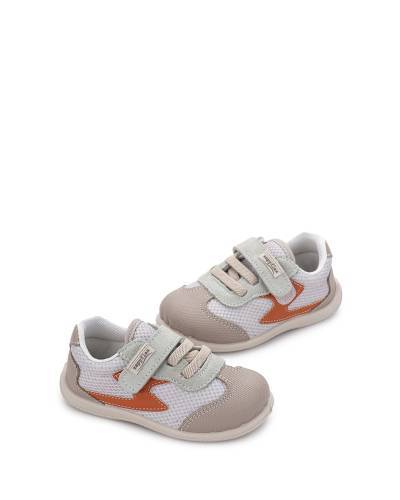Zapatilla Zapyflex rejilla piel color Marrón Naranja_2