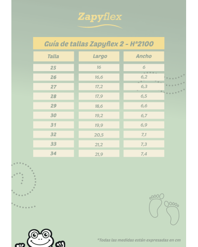 Zapatilla Tortola Zapyflex color piedra guias de tallas