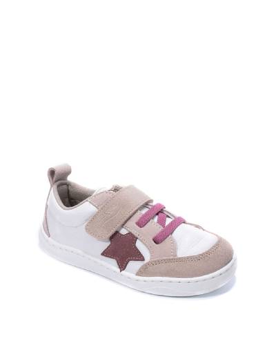 Deportiva casual estrella Zapyflex barefoot rosa-hielo