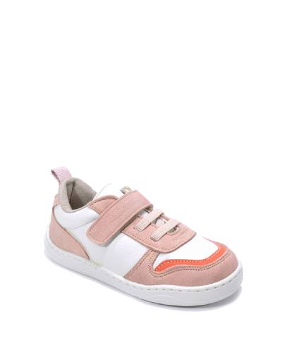 Deportiva respetuosa casual Zapy microfibra rosa-blanco