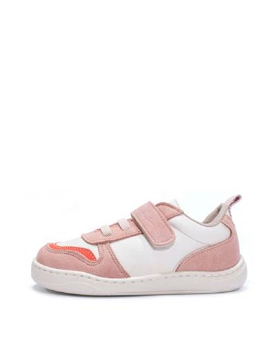 Deportiva respetuosa casual Zapy microfibra rosa-blanco 2
