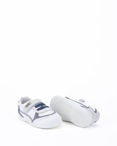 Deportivas Zapyflex respetuosas con el desarrollo de los primeros pasos de tu bebé en color blanco-jeans